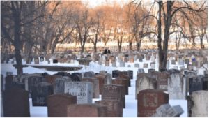 cemetery in winter
